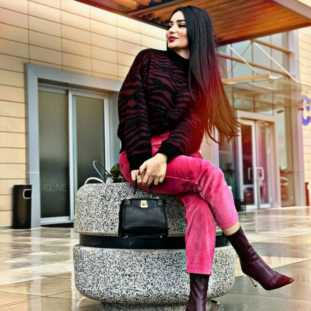 Sanctuary Red Sweater with Tiger print